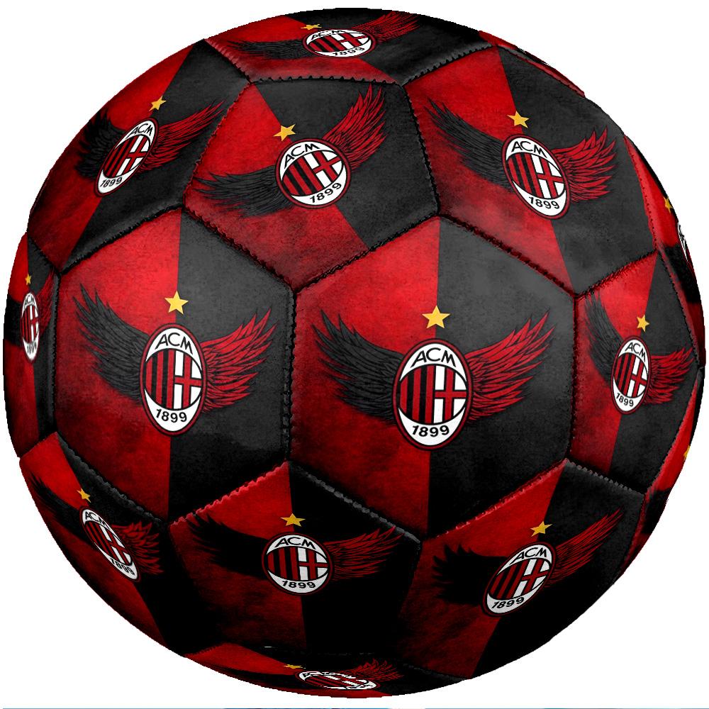 Pallone da Calcio da Partita Misura 5 Tema AC Milan Pallone da Calcio Professionale da Esterno Morbido al Tocco Pallone da Allenamento
