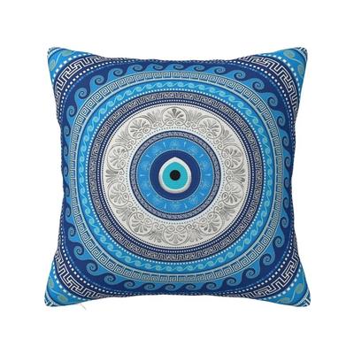 Griechisches Mati Mataki Matiasma Böser Blick Kissenbezug Druck Polyester Kissenbezug Deko Überwurf Kissenbezug Zuhause Quadratisch