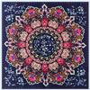 100cm Square 100% Silk Scarf Women Scarf Scarf Porcelain Flower Design NeckerChief Silk Bandana Small Square Silk Scarf