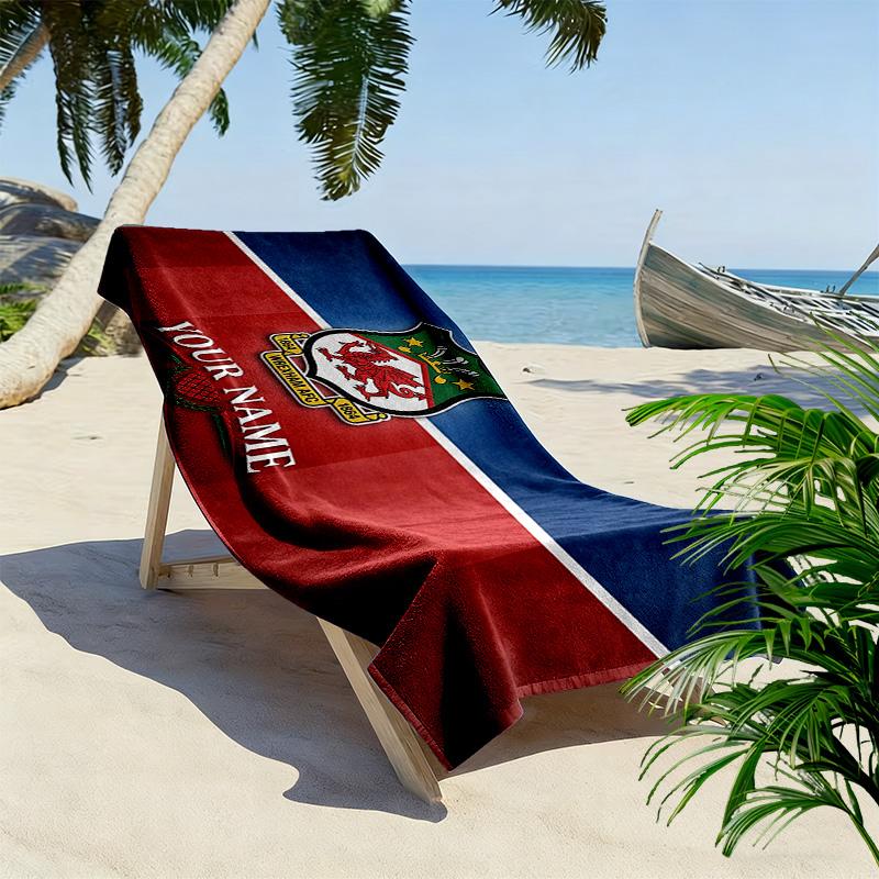 Wrexham AFC Druck Strandtuch, Großes Weiches Schnelltrocknendes Handtuch für Strand Camping Schwimmen