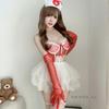 Halloween Sexy Nurse Cosplay Costume: Pure Desire Tight-Fitting Uniform Set for Hot Girl Role-Playing