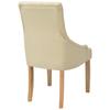 vidaXL Esszimmerstühle 2 Stk. Creme Stoff