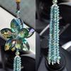 Auto Rückspiegel Hängen Zubehör Künstliche Kristall Blume Charm Anhänger Ornamente Glück Auto Innen Dekoration Dekor