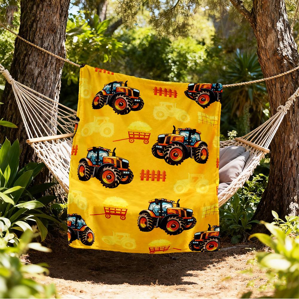 

Tractor Hay Outdoor Flannel Blankets, travel, Home Blankets, Suitable for All Seasons,Christmas Gifts. R1127230 80x120cm