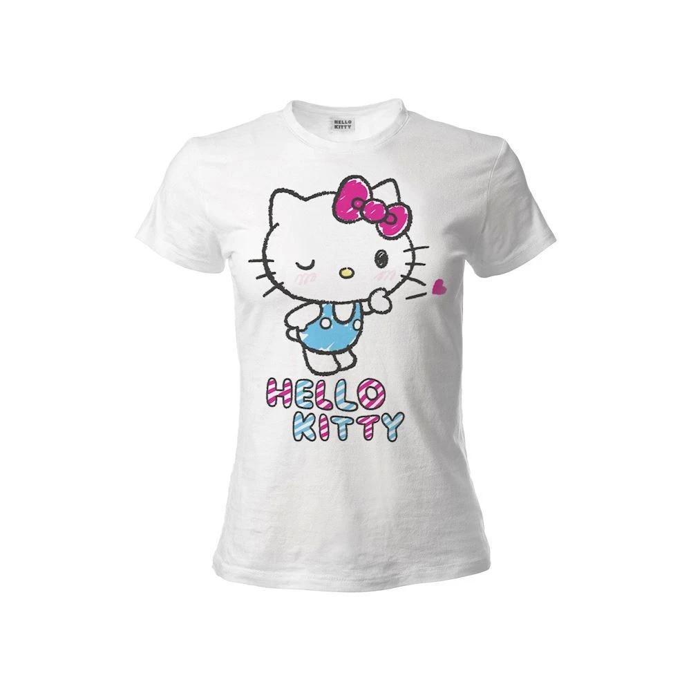 

Hello Kitty Women s Slim T-Shirt Original Official White T-Shirt- XL