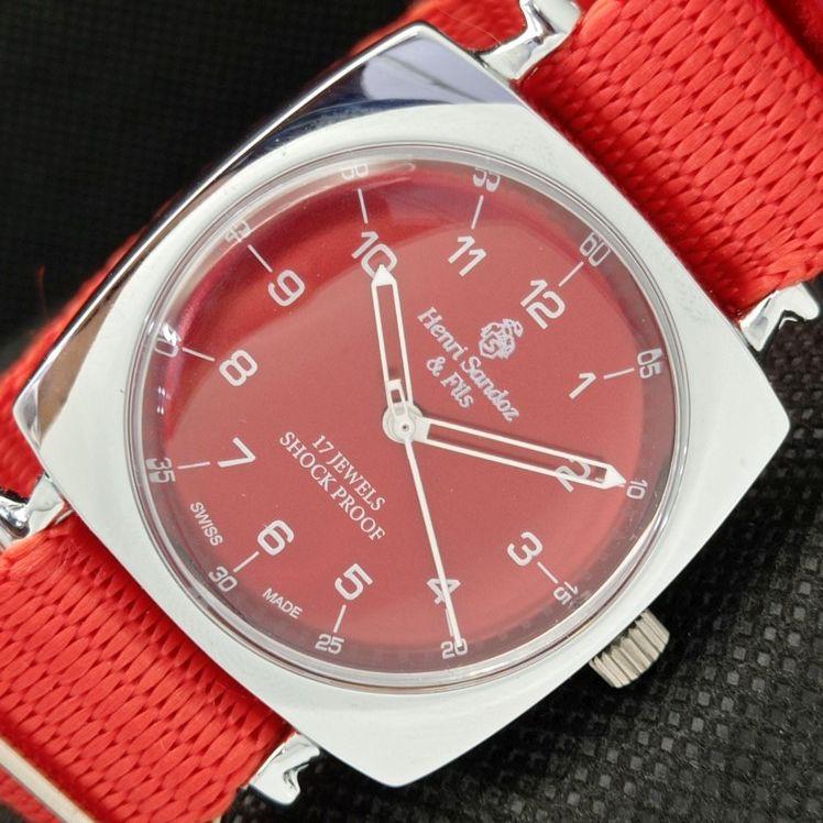 

ВОССТАНОВЛЕННЫЕ ВИНТАЖНЫЕ МУЖСКИЕ НАРУЧНЫЕ ЧАСЫ HENRI SANDOZ & FILS SWISS a416489-2 Sku622a-a416489