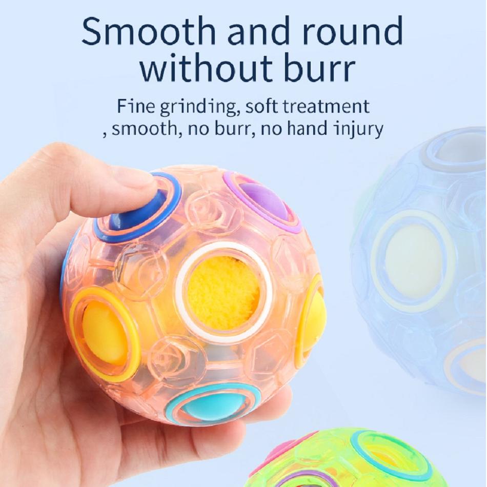 Creative Unique Magic Rainbow Ball Puzzle Relieving Toys 12 Hole Rainbow Ball Press Fun Ball Anti Anxiety Stress Relieving Toys