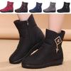 Fashion Women Winter Warm Breathable Shoes Comfortable Mid Calf Boots Waterproof Non-Slip Boots Zipper Cotton Boots
