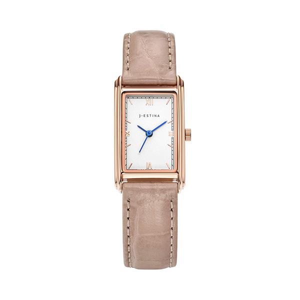 Jeieseutina Nuovo Tempo Rectangle Leather Watch (Jwt2Le5Bs502Rgpk0)