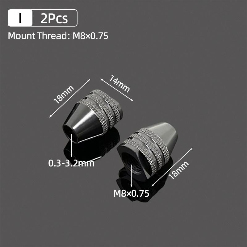 Micro Drill Chucks Electric Motor Shaft Clamp Fixture M8*0.75 Dremel Rotary DIY Tool Accessories Mini JTO Chuck Drills Bit