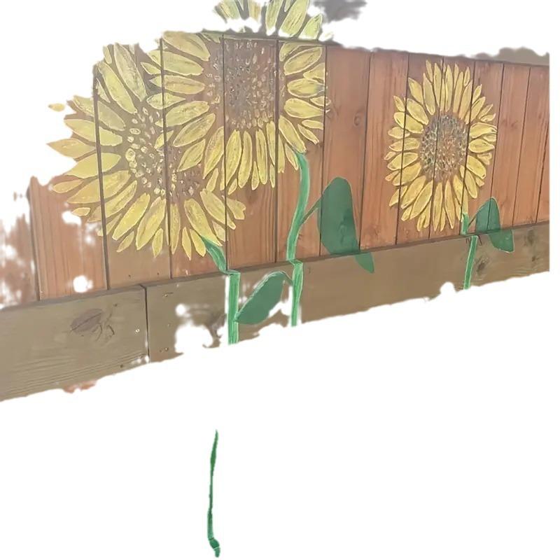 American Countryside Style, Children's Creative Drawing Board, 5 Pieces/set, Sunflower Theme, Flower Painting Template,  Washed DIY Graffiti Board