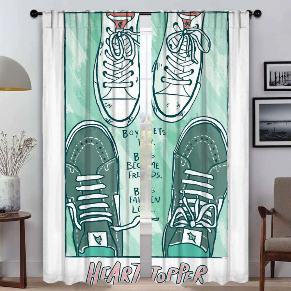 Tulle for Bedroom Heartstoppers Elegant Room Curtains 2 Pieces Partition Window Curtain Home Interior Curtains Shades Living