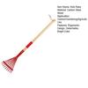 Kids Rake with Hardwood Handle Vibrant Color Head Lightweight Child Size Garden Lawn Rake for Leaves
