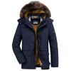Winter Cotton-padded Men's Medium and Long Fleece Thickened Loose Cotton-padded Jacket Casual Warm Jacket