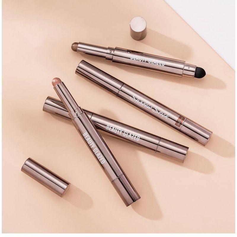 BEAUTY GLAZED - 2 in 1 Dual Head Eyeshadow Stick + Smudger - 10 Colours