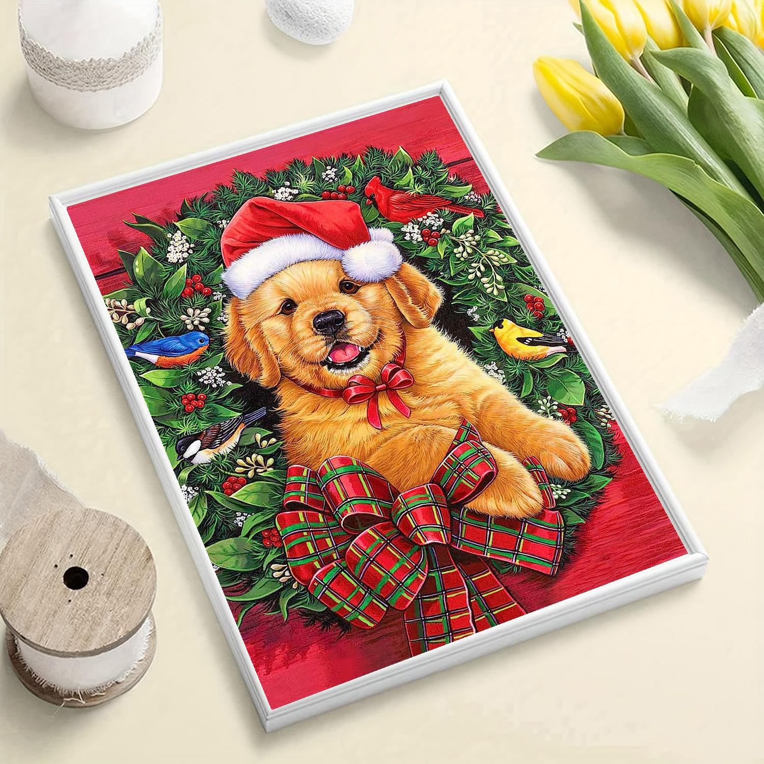 

DIY Алмазная картина Милая собака Набор для вышивки крестом Мозаика Искусство Алмазная картина Полный круг/Квадратный алмаз Украшение дома Square 20x30cm