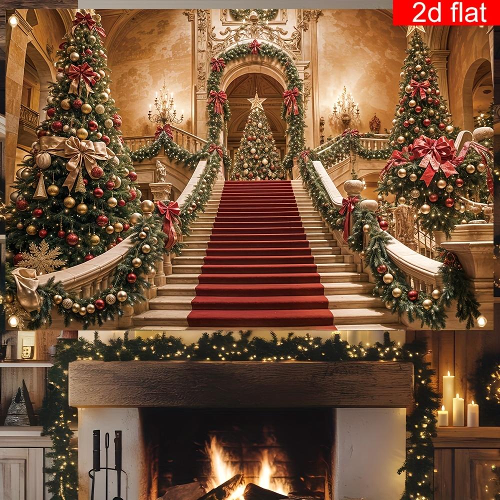 1Pcs A Featuring a Polyester Decoration Background Winter Backdrop Decorations For Photo Studio Photo Booth Christams Party