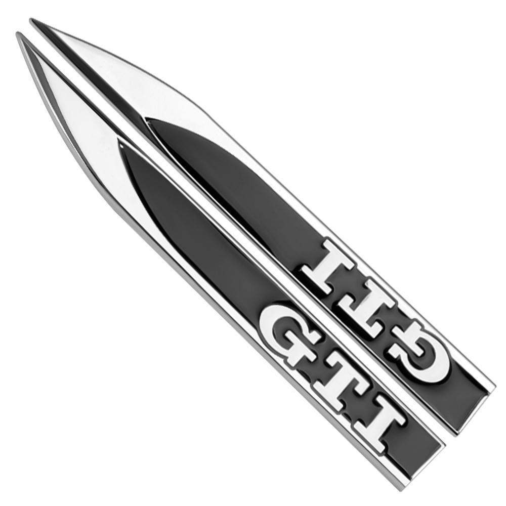 1 Pair 3D Metal R Logo Emblem Car Body Stickers Decals For VW Golf 3 4 5 8 Polo MK8 GTI GTD R Tiguan Mk7 Jetta Auto Accessories