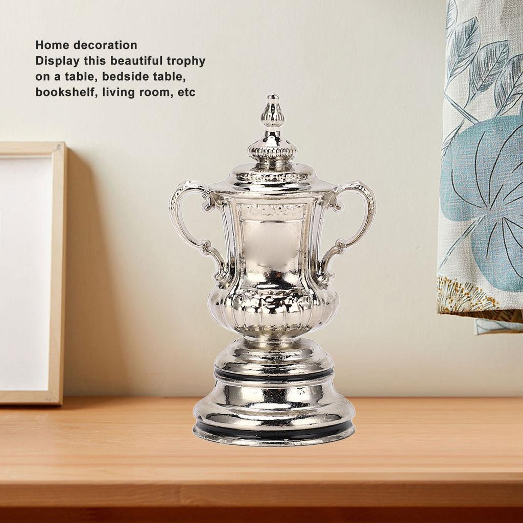 Mini Soccer Game Trophy Cup Model High Simulation Metal Football League Trophy Ornaments Decor