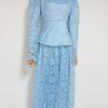 Elegant Lace Top & Waist-Cinching Long Skirt Set: Spring 2026 Collection