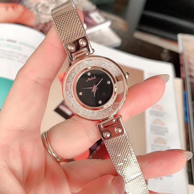 Fashion Light Luxury Women'S Watch Transparent Rhinestone Fashion Personality Niche With Watch Female Style