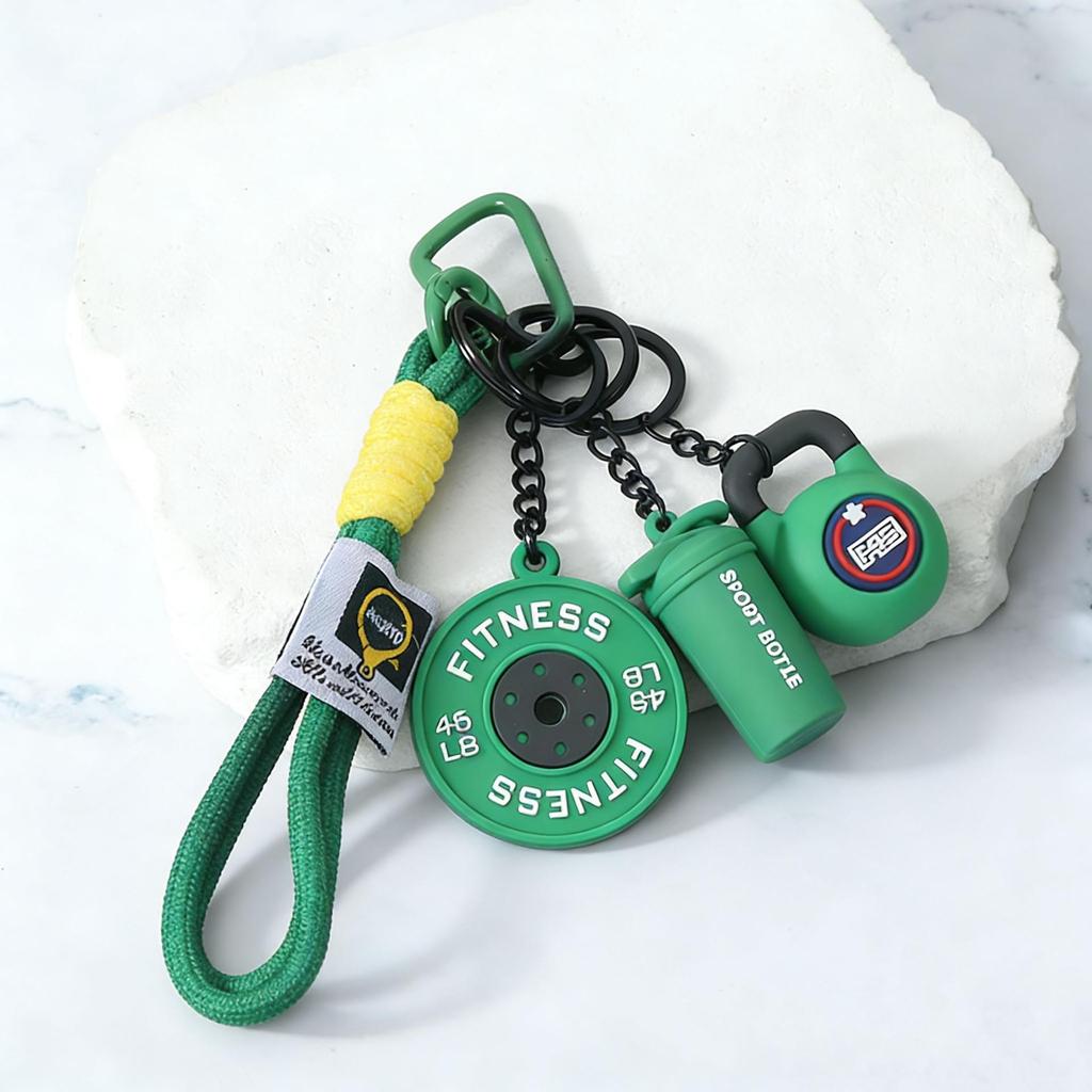 Creative DIY Mini Fitness Keychain: Detachable Dumbbell Pendant for Backpacks & Couples