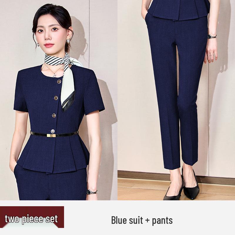 Women's High-End Workwear Set: Elegant Jewelry Store/Hotel Reception Attire