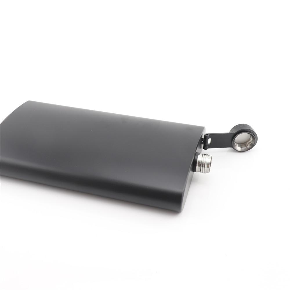 Matte Black Hip Flasks Stainless Steel Liquor Flask for Outdoor Travel Camping Wedding Party 6 7 8 9 10 12 Oz