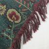 100% Cotton Jacquard Tassel Throw Blanket - Soft Washed Muslin Nap Cover for Office, AC & Cozy Travel