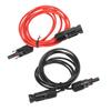 2m 6.6ft 12AWG Solarpanel Verlängerungskabel mit Buchse und Stecker Rot Schwarz 2.5mm2