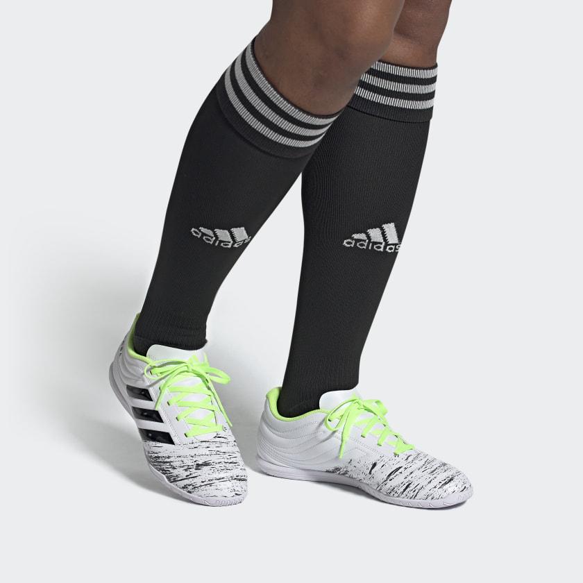 adidas Copa 20.4 In Football Shoes Lightweight Durable Low Top Men Football Shoes White Black Green EF1771