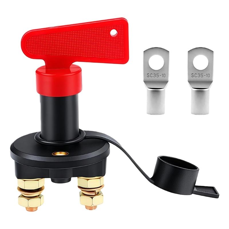 Professional Battery Cutoff Switches Waterproof Brass Terminals 100A Rating For Automotive Marine Use Prevent Fire Hazards