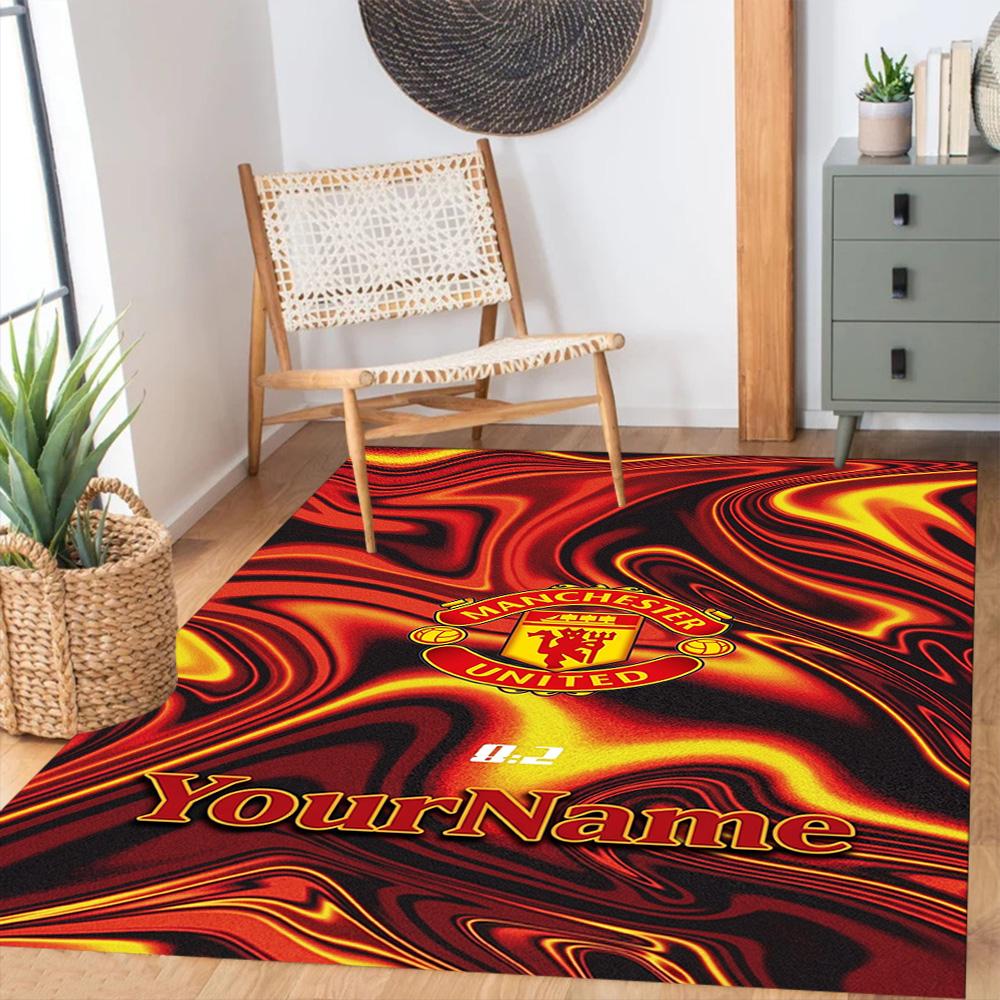 Manchester Customize Your Name Floor Mat Perfect for Game Room Decorate room Foyer Dormitory Antislip Carpet Office home decor