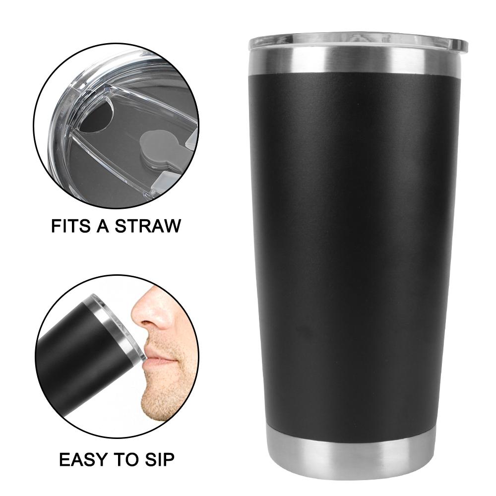 20oz Beer Cups Water Bottle Tumbler Vacuum Insulated Leakproof With Lids With Lids Stainless Steel Thermal Mug