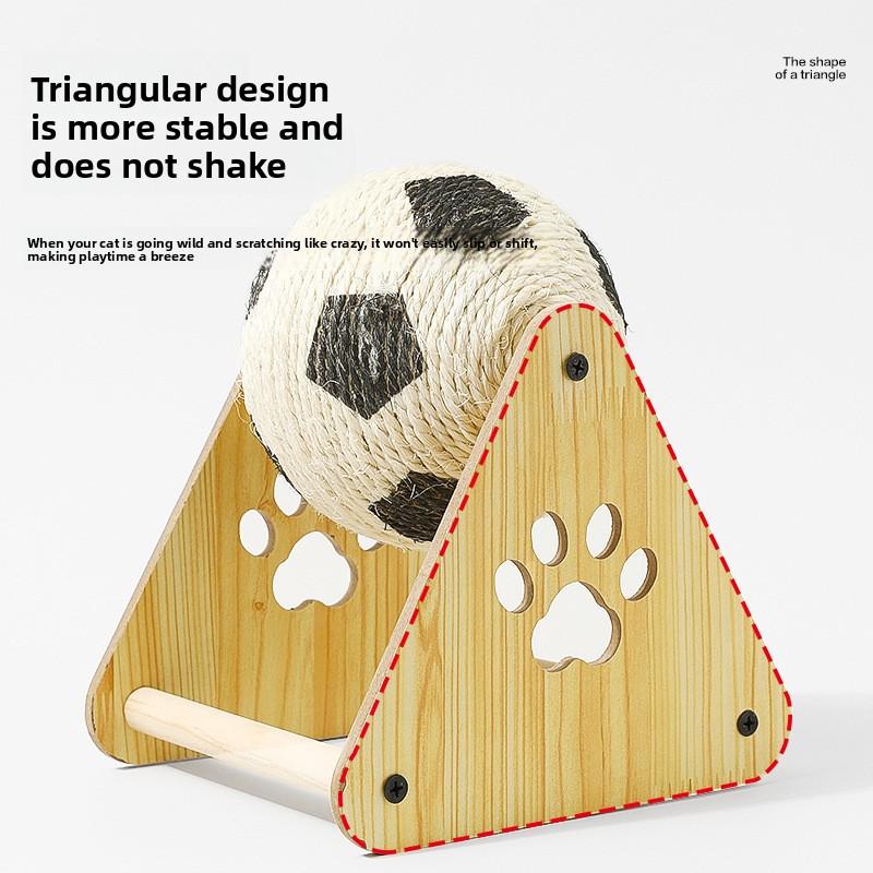 Sisal Ball Cat Scratch Board To Relieve Boredom, Cat Toy, Non-shedding, Vertical Wear-resistant Football Cat Climbing Frame