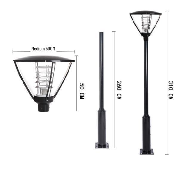 Rust-Proof 3m Courtyard Light Pole: Modern Landscape Street Light for Parks, Villas, Communities, and Households.