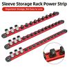 Magnetic Socket Holder Rails With Adjustable Clip For 1/4 3/8 1/2 Inch Sockets Organizer Tool Wall Storage Easy Access