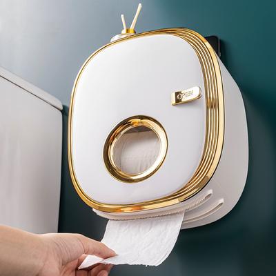 Toilettenpapierbehälterhalter, Taschentuchbox, Wandmontage, Badezimmer-Organizer, Zubehör, Schublade, Rollenpapierregal, Luxus-Aufbewahrungsbox