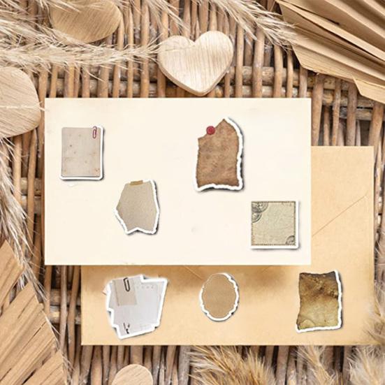 80 Pcs Vintage Scrapbook Paper Stickers Rich Elements Vintage Writing Labels for Journals Planners Collage Albums