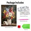 DIY Pearl and Diamond Painting Kit for Adults and Beginners. Sparkling Flower Bouquet Craft Art. Home Wall Decor and Handmade Gifts