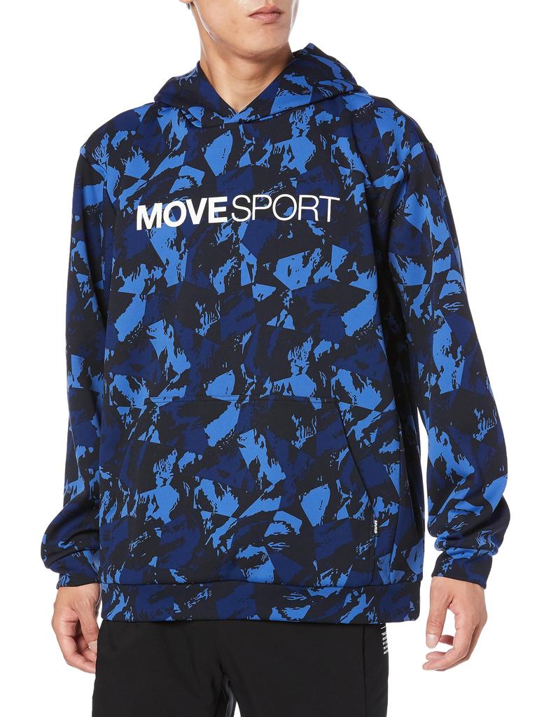 Sweatshirt Descente Full Zip Cover SHIELD Allover Pattern MVSP Windproof Heat Retention Stretch Sweat Absorbent Training BL XO [Move Sports] (both