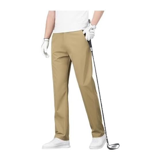 [Afylln] Men s Stretch Pants, Golf Pants, Slacks, Golf Wear, Business Pants, Stretch, Office Casual, Trousers, Large Size, Washable, Slim