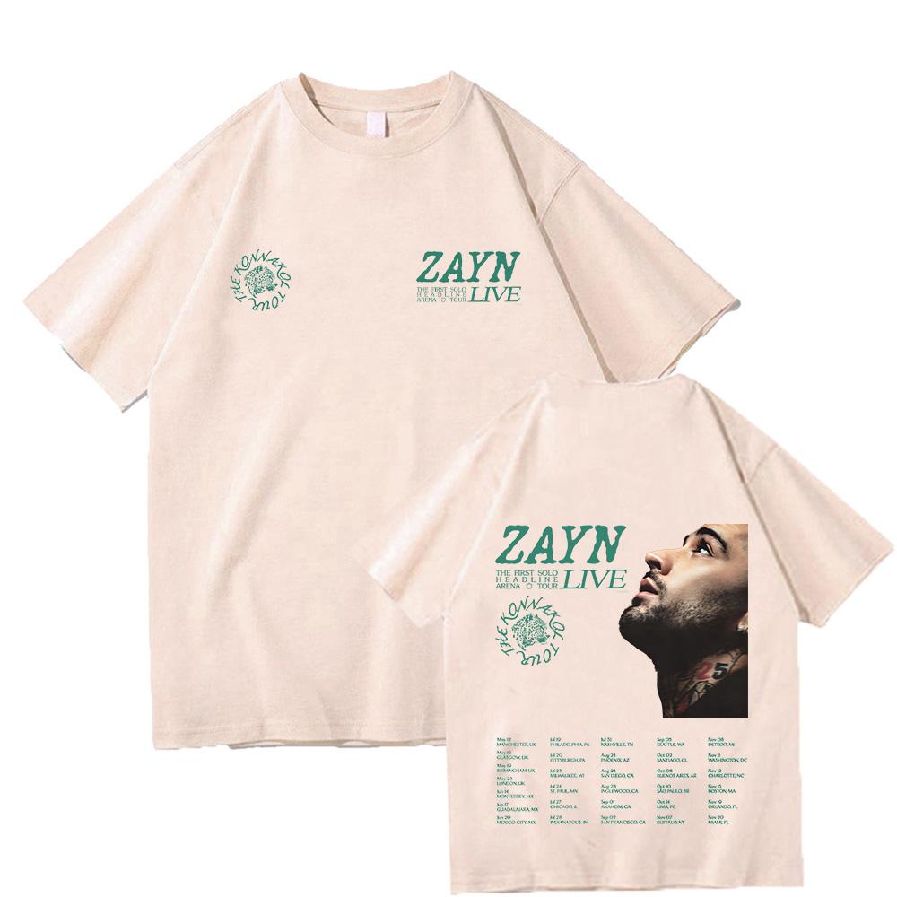 Zayn KONNAKOL Arena Tour Live 2026 T Shirts Zayn Malik 100%Cotton T-shirt Men Women Fashion New Tee Harajuku Y2K O-neck Summer Tops funny t shirts