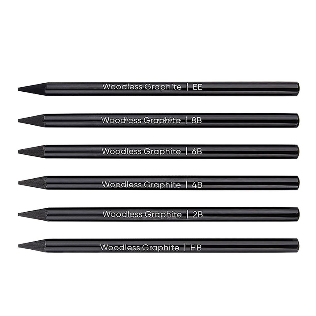 6-teiliges Graphitstift-Set, professionelle Graphitstifte mit hoher Kolorierung zum Schattieren, Mischen und Detaillieren