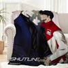 Anime Shutline Cool Jake And Shin Throw Lightweight 240g Flannel Blanket Soft Skin-friendly for Summer Cooling