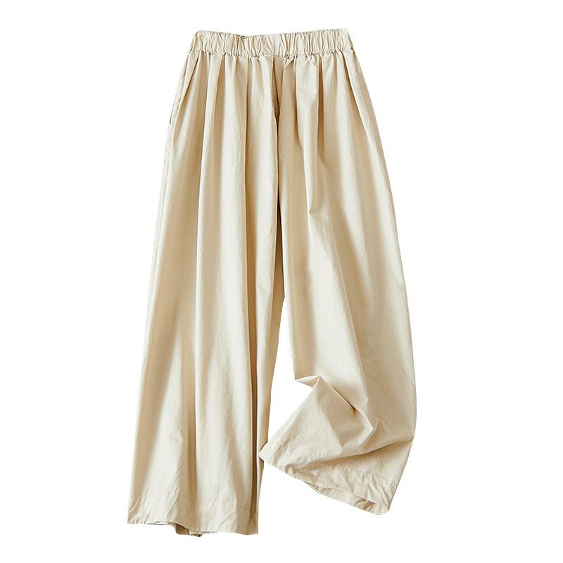 

Summer Women s Khaki Straight Loose Pants Hong Kong Style Retro L