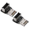 2Pcs Adapter Metal USB3.1 10Gbps Male To Female TypeE Plug Play Extended Data Adapter