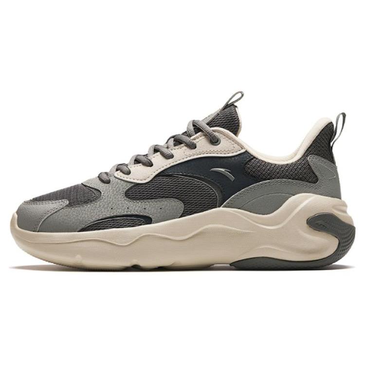 

Anta Cushioning, Wear Resistant Low top Casual Shoes Men s Gray 112418813-3 42.5