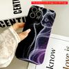 2DFlat Neon Glow Cats Art Phone Case All Inclusive Film Hard Phone Case, Compatible with iPhone 18 Pro Max 17 16 15 14 13 12 11