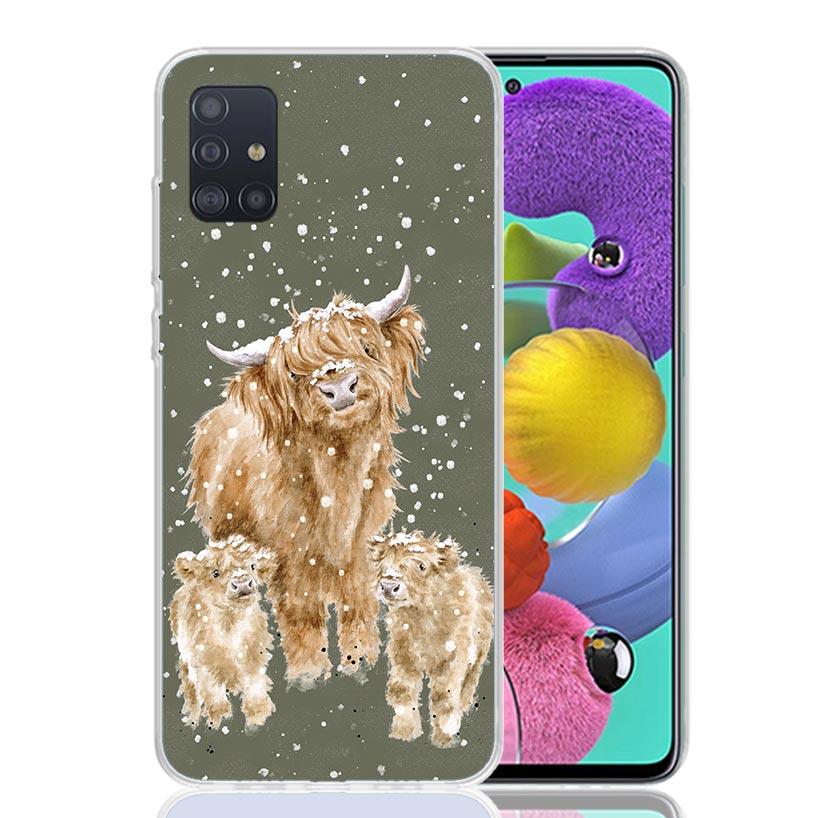 

Милый чехол для телефона с шотландской коровой для Samsung Galaxy A52 A51 A50S A12 A22 A32 A72 A10S A30S A31 A71 Note 20 Ultra 10 Plus S10 Galaxy Samsung Note 10 Plus